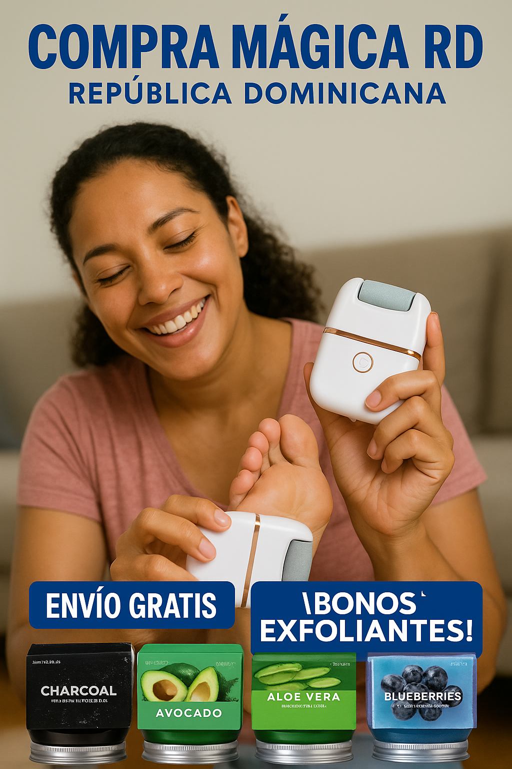 Mini Lima de Pies (Electronica Recargable) + EXFOLIANTE GRATIS